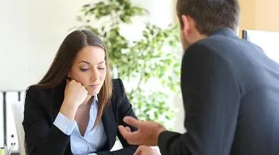 two people talking