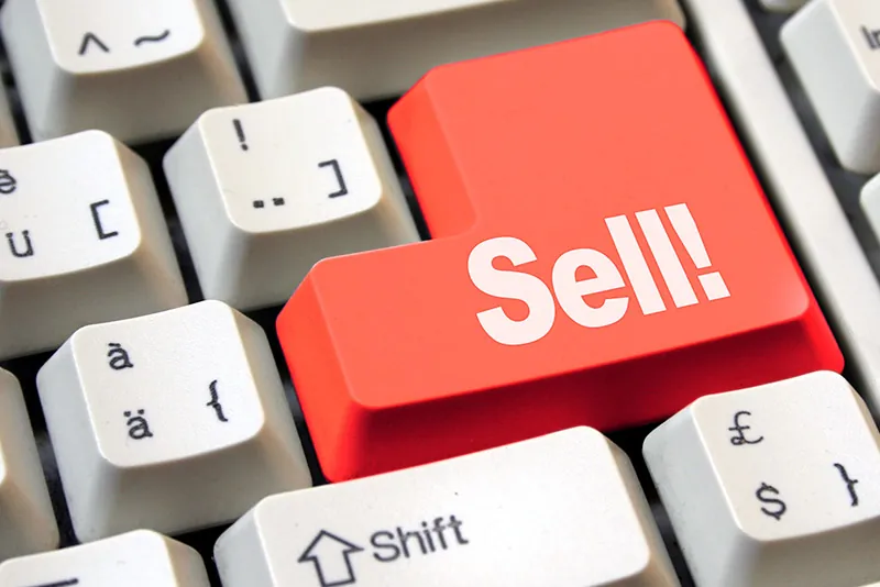 Sell red button